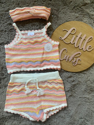 Multicolour Three piece🤍