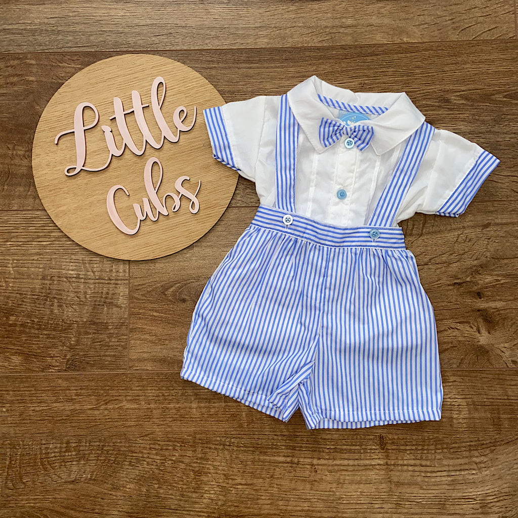 Baby Boy Bow Tie & Braces short set