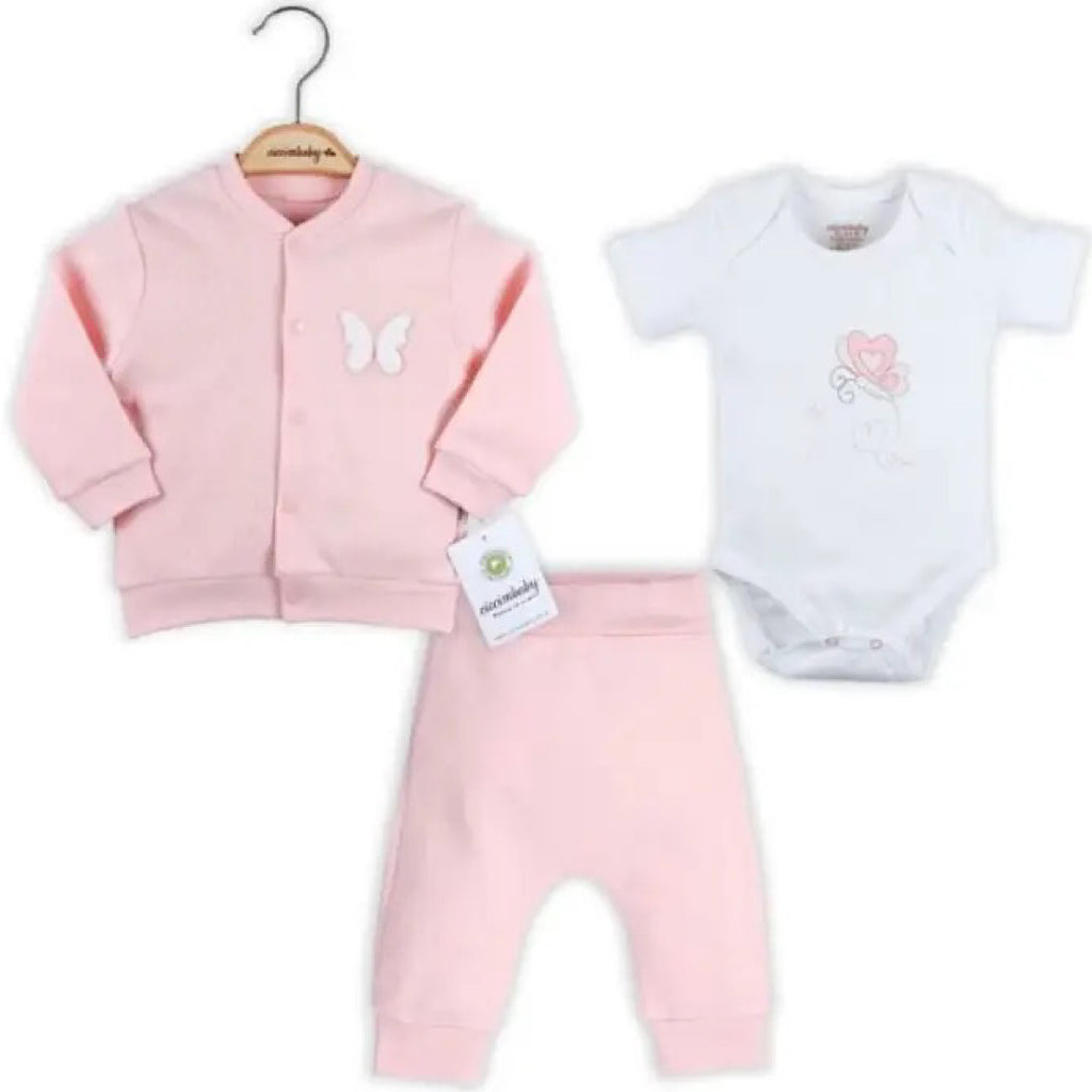 Baby Girls Butterfly Three Piece Set