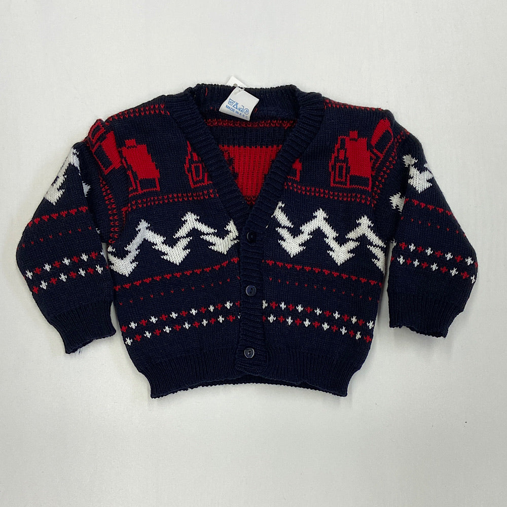 Christmas theme knitted cardigan