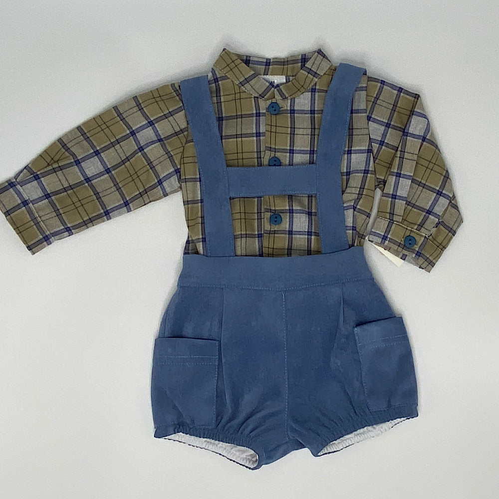 Pat H Bar Dungaree Set