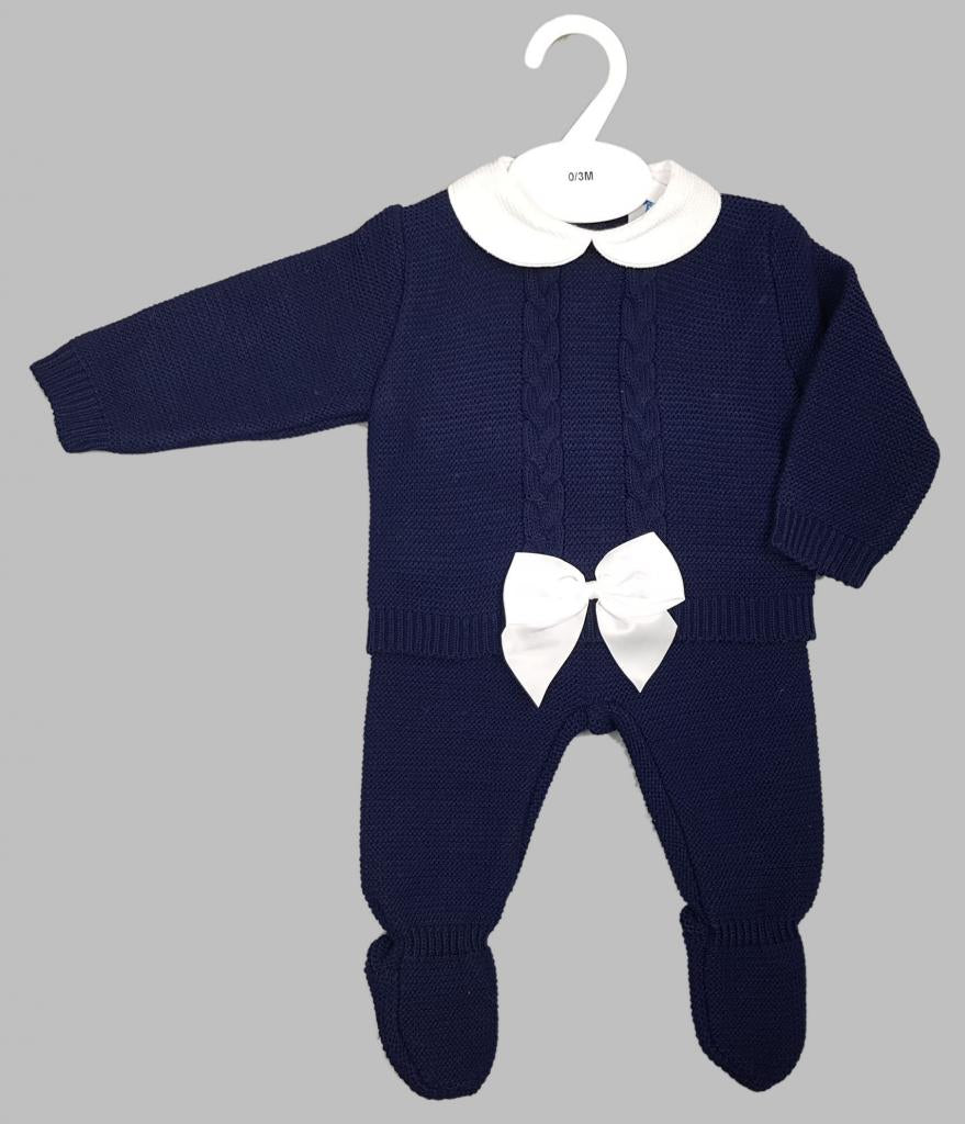 Baby boy Knitted Navy two piece