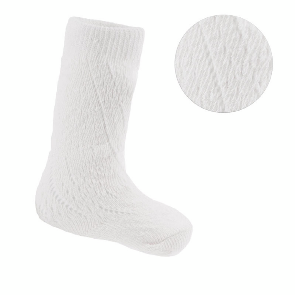 Girls white knee socks